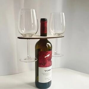 Wine and Glass Caddy for Two.  "Wine Not"